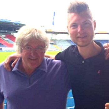 Manuel Nusser mit seinem Trainer Wolfgang Zeidler